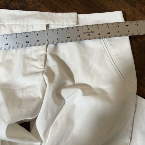 Trina Turk Womens Flat Front Pockets Straight Leg Dress Pants White Size 6 Ankle - Picture 6 of 8